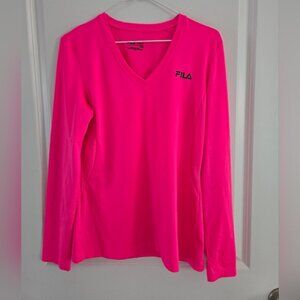 Fila Pink Fitted Long Sleeve TShirt